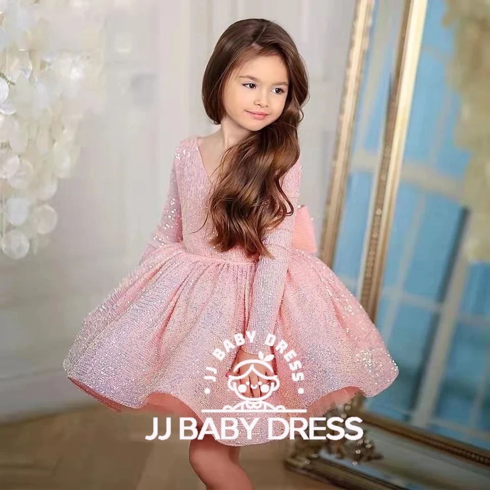 2025 New Gold Elegant Dresses For Girls 1T-14T Baby