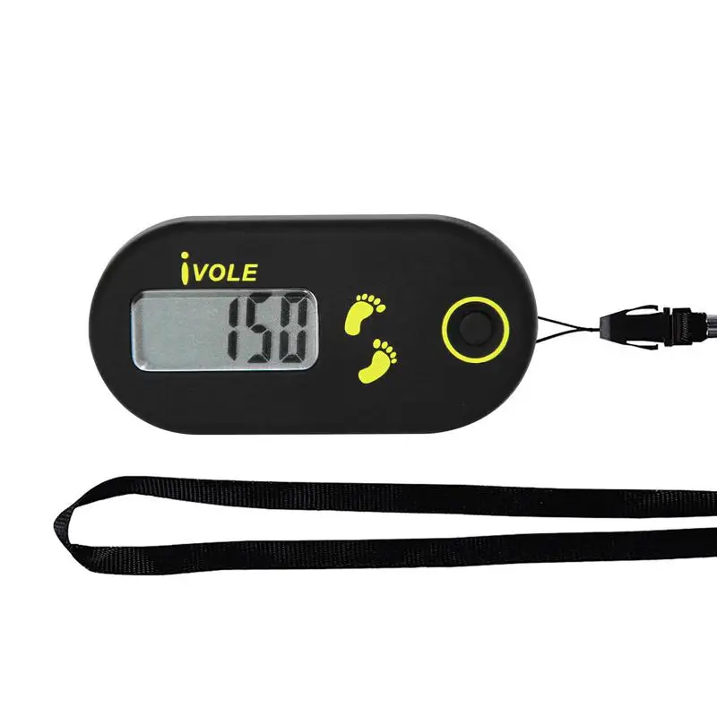 

Single Function 3D Electronic Pedometer Simple Mini Step Counter Walking 3D Digital Pedometer For Exercise Men Women (Black)