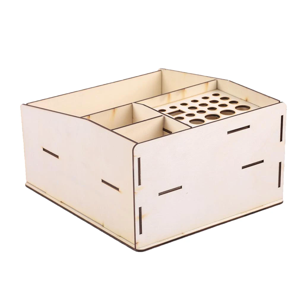 

Model Screwdriver Tools Rack Holder Wooden Paint Storage Shelf DIY Kit for Home Studio Organization