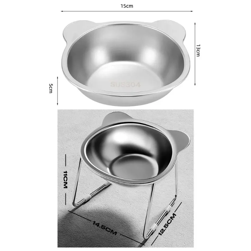 Elevated Tilted Cat Bowl 6
