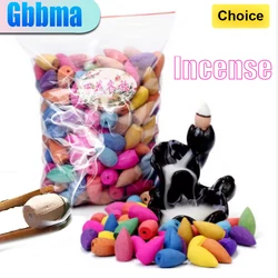 GBBMA Mixed Aroma Tower Incense Natural Sandalwood Agarwood Flower Lavender Yoga Aromatherapy Refluxing Scent for Relaxation