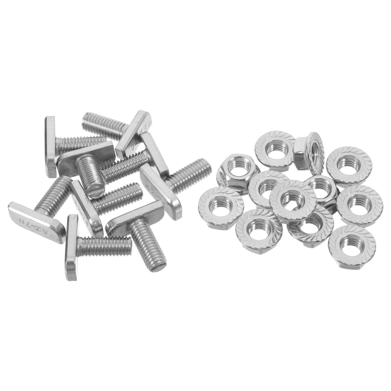 

20 Sets Hammer Head Screw Kit Lock Washer Nut Locking Each) Stainless Steel Screws Tooth Bolt Flange Hexagon