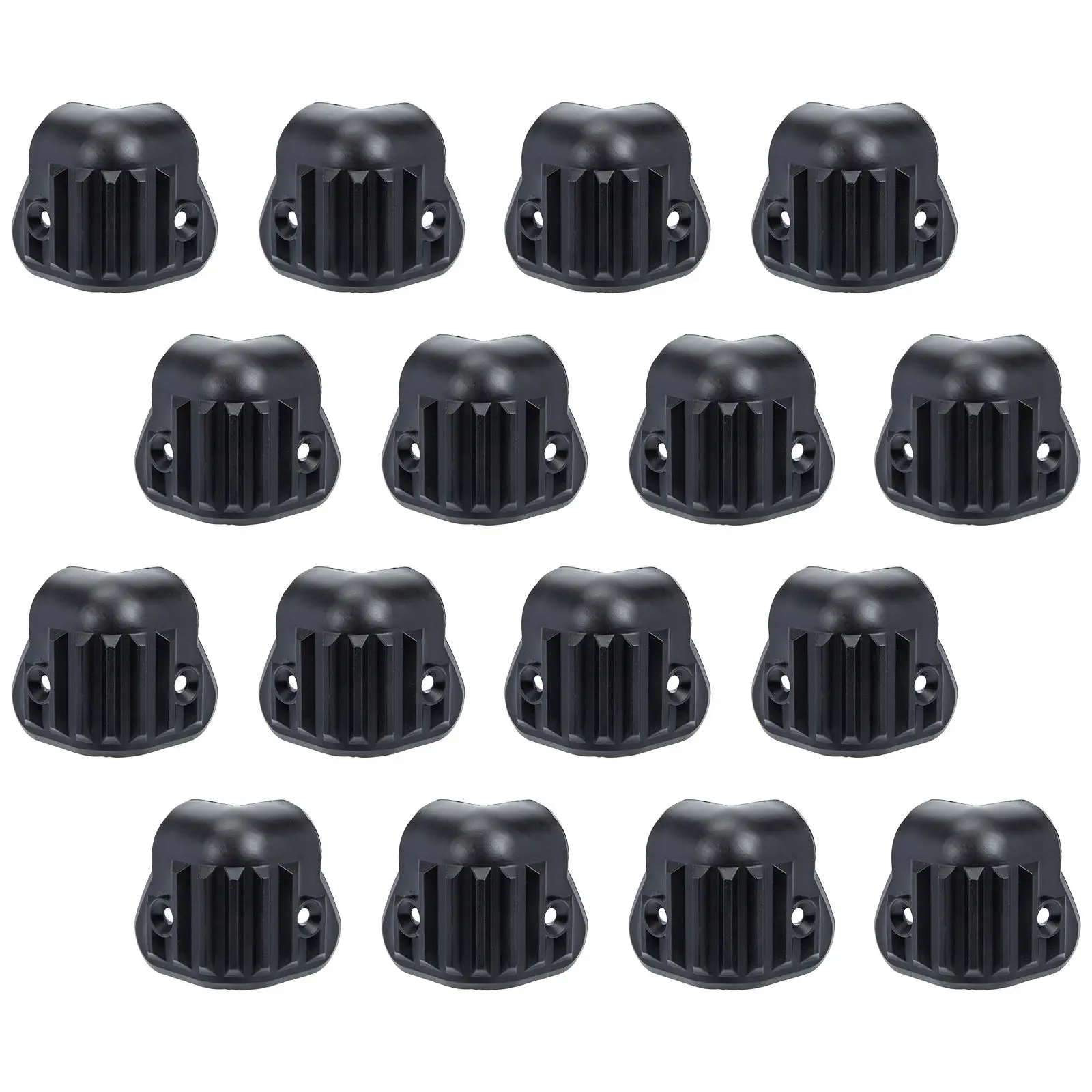 

16pcs Black Speaker Corners Plastic Right Angle Rounded Protector Guitar Amplifier Stage Cabinets Accessories Replacement