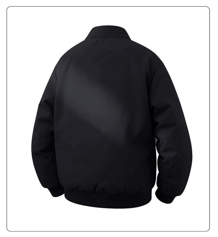 Men's Jacket Stand Collar Stamp Mens Parka Winter New Down Jacket Fleece Warm Jackets Men Business Leisure Coat Baseball Coats