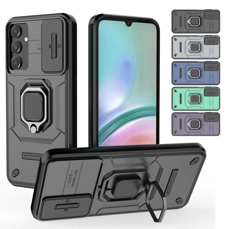 Armor Case For Samsung Galaxy A15 5G A25 A35 A55 A14 A24 A34 A54 M15 M55 Protective Cover Ring Magnetic Holder Coque Fundas Capa