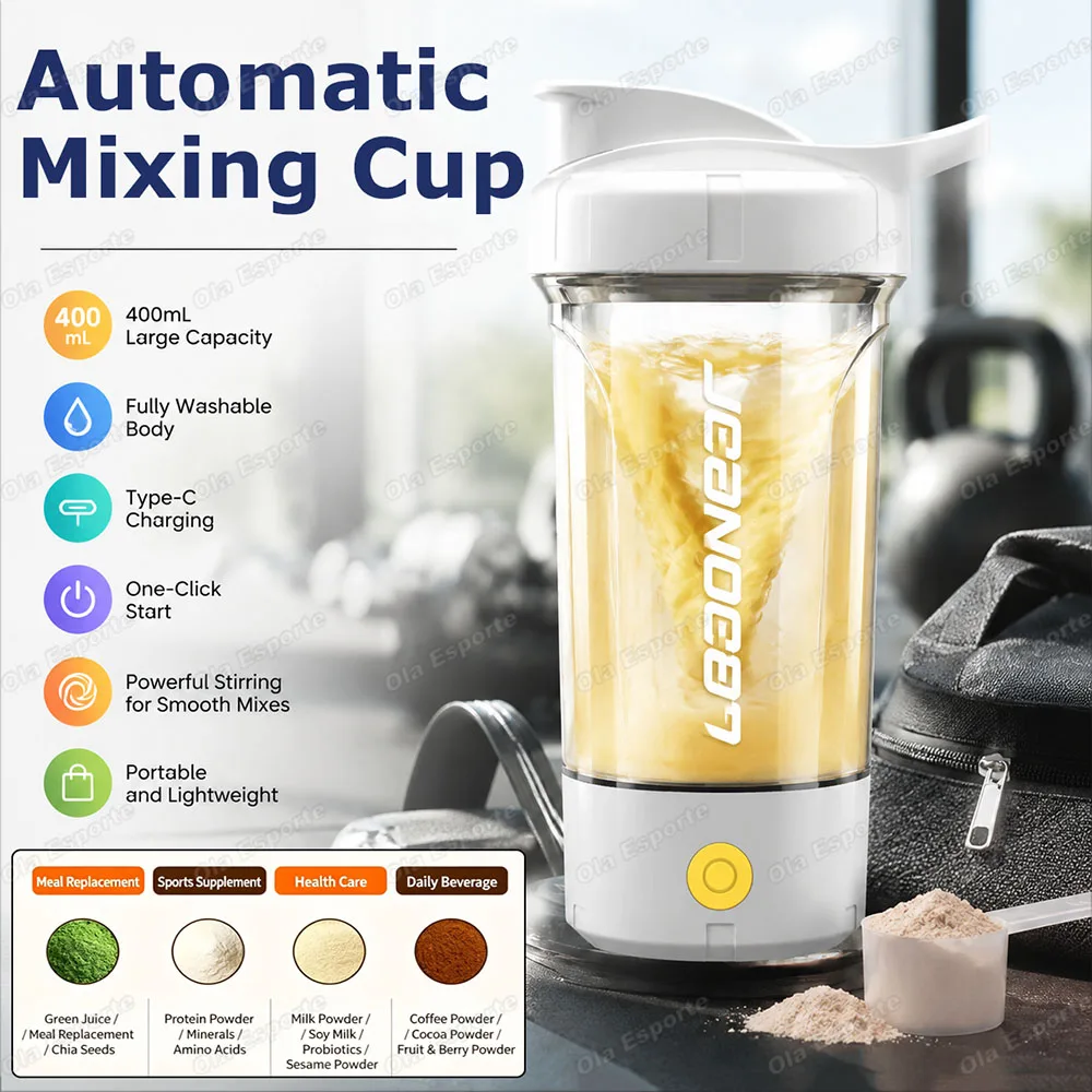 New Portable Electric Blender Cup Automatic Shaker Cup Protein Powder Milkshake Mixer Mini Blender for Gym Sports Travel Outdoor