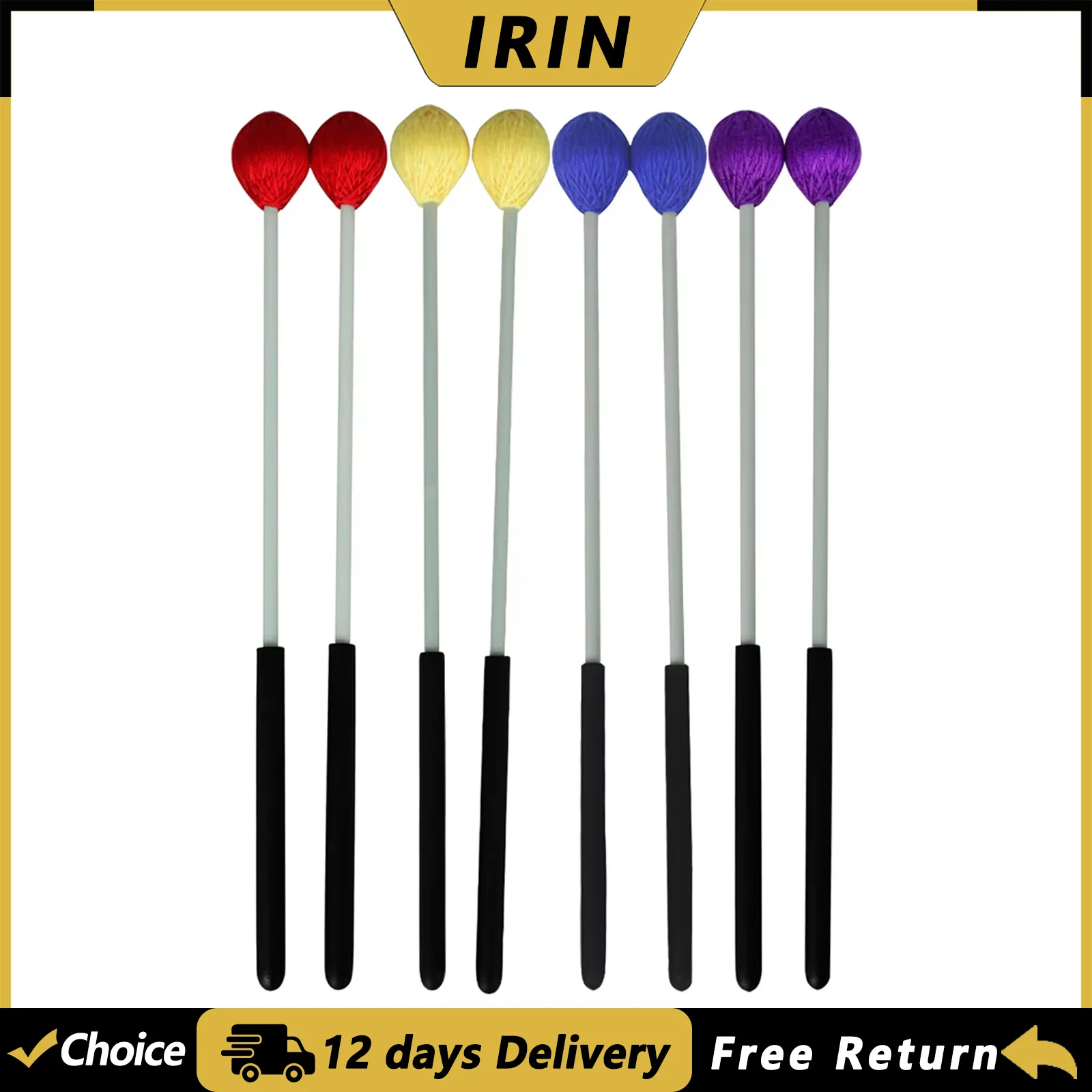 IRIN Marimba Drum Sticks Xylophone Wind Chime Drumsticks Percussion Instruments Professional Percussion Parts & Accessories