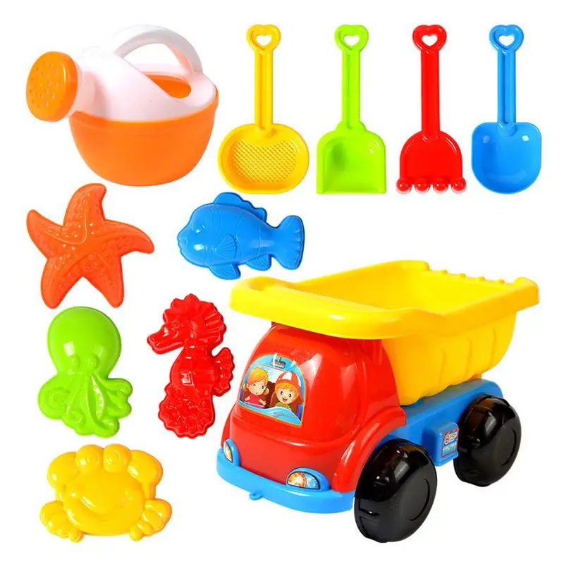 

Beach Sand Toys Toddler Bath Toys Beach Castle Sand Water Toys Bucket Shovel Watering Can Sand Pails Toy Set For Toddlers Kids