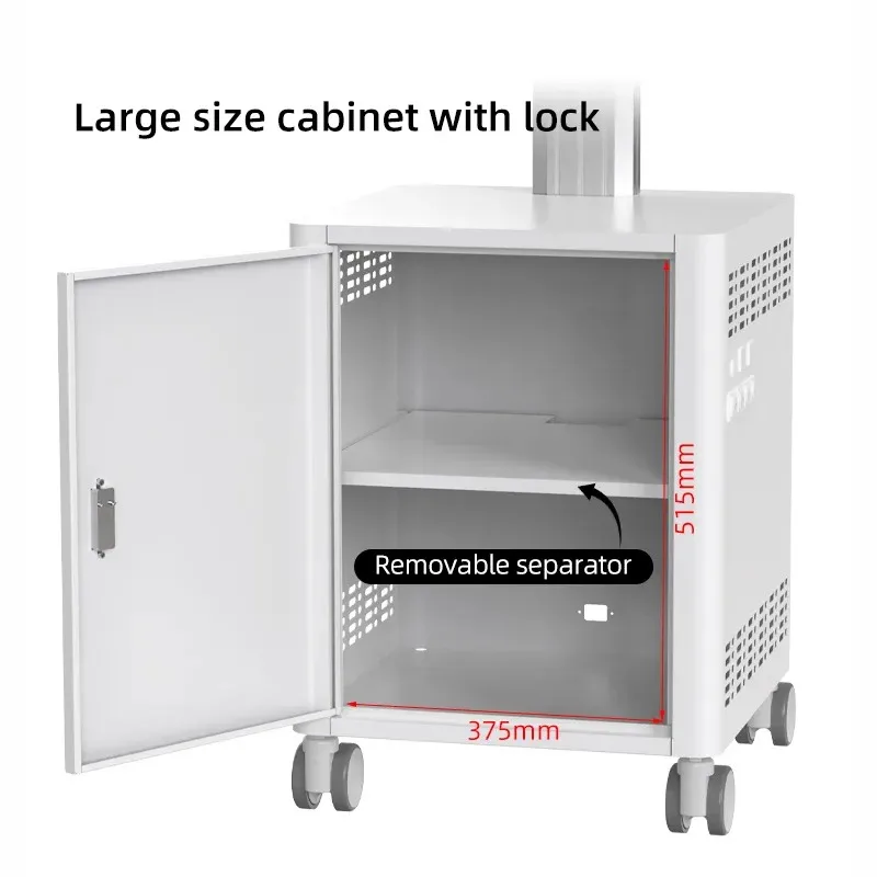 Customizable Telemedicine Hospital Trolley Medical Cart with Camera Bracket