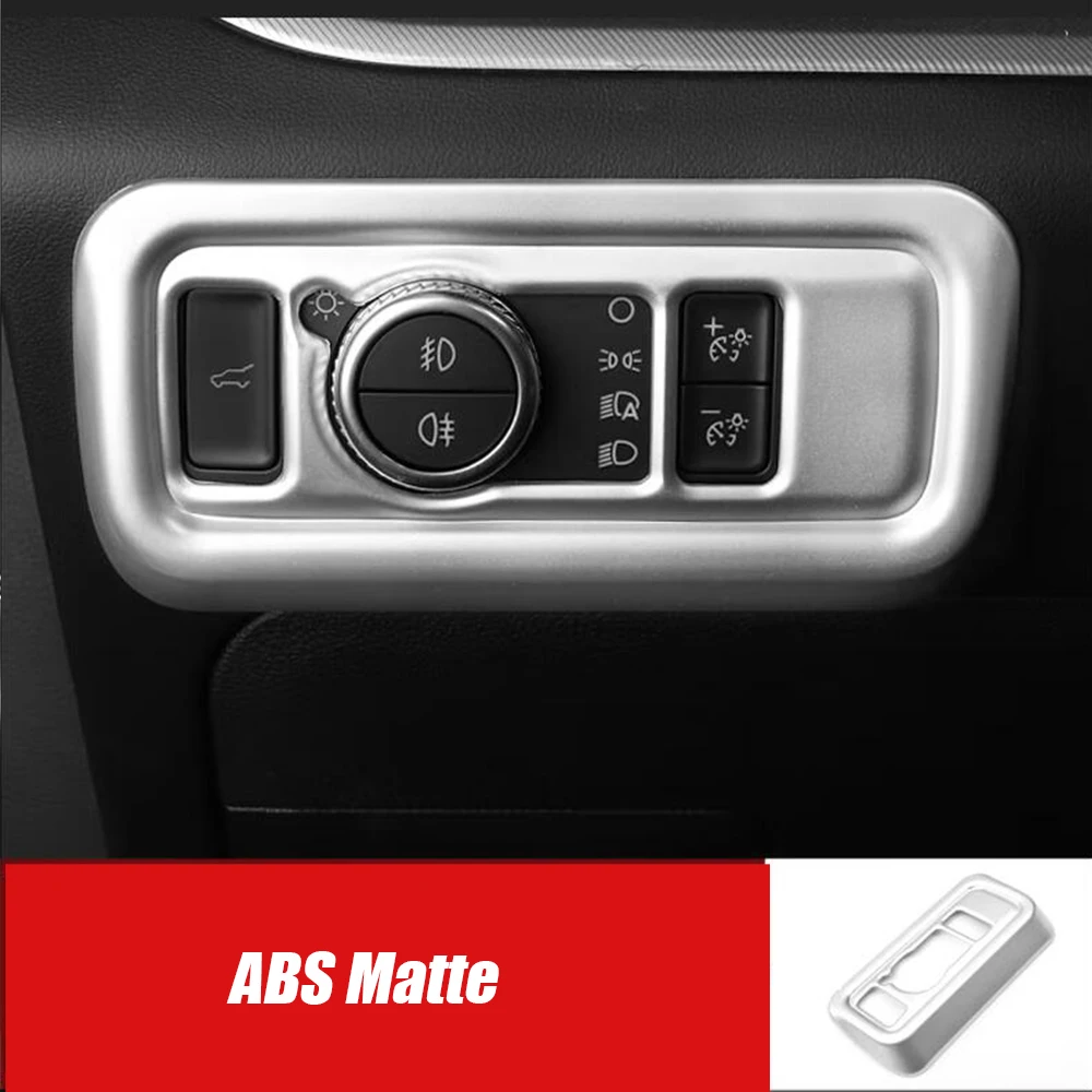 2020 2021 2022 For Ford Explorer ABS carbon  matte Car Headlamps Adjustment Switch frame Panel Cover Trim Car Accessories