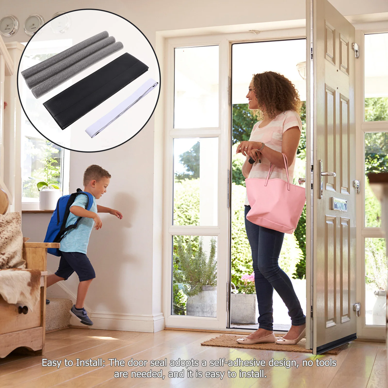 

Crack Blocker Self-Adhesive Draft Stopper For Bottom Of Door Windproof Noise Dust Isolation Under Door Seal Strip For Bedroom