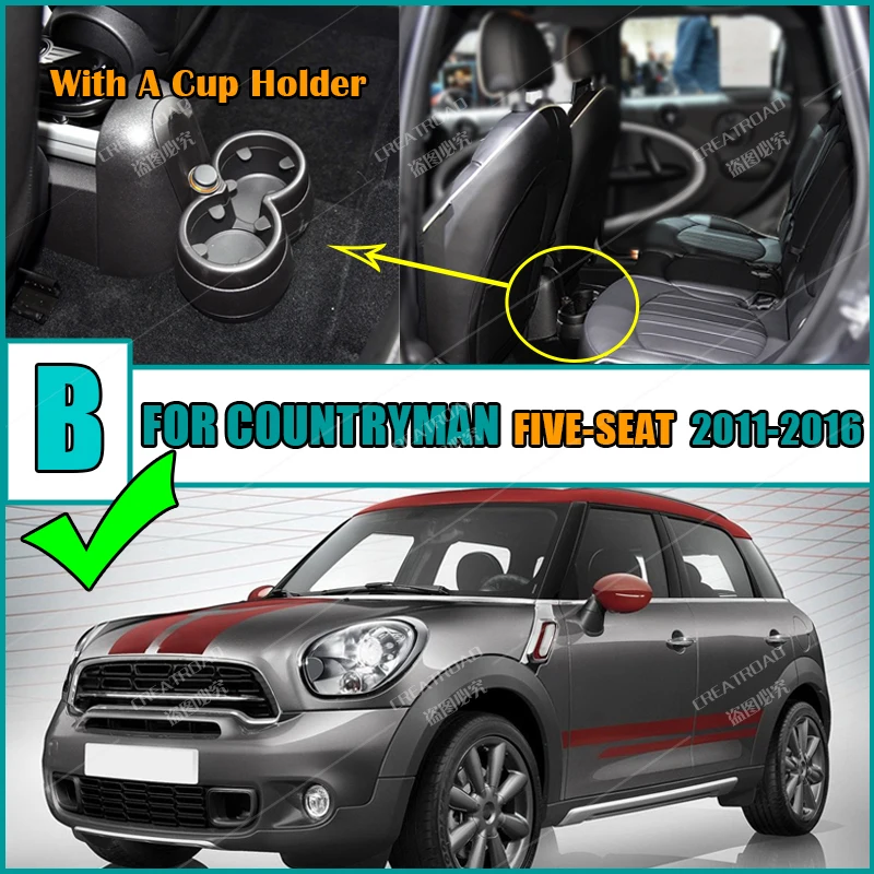 Custom Carbon Fibre style Floor Mats For MINI COUNTRYMAN 5-SEAT 2011-2016 15 14 13 12 Foot Carpet Auto Interior Accessories