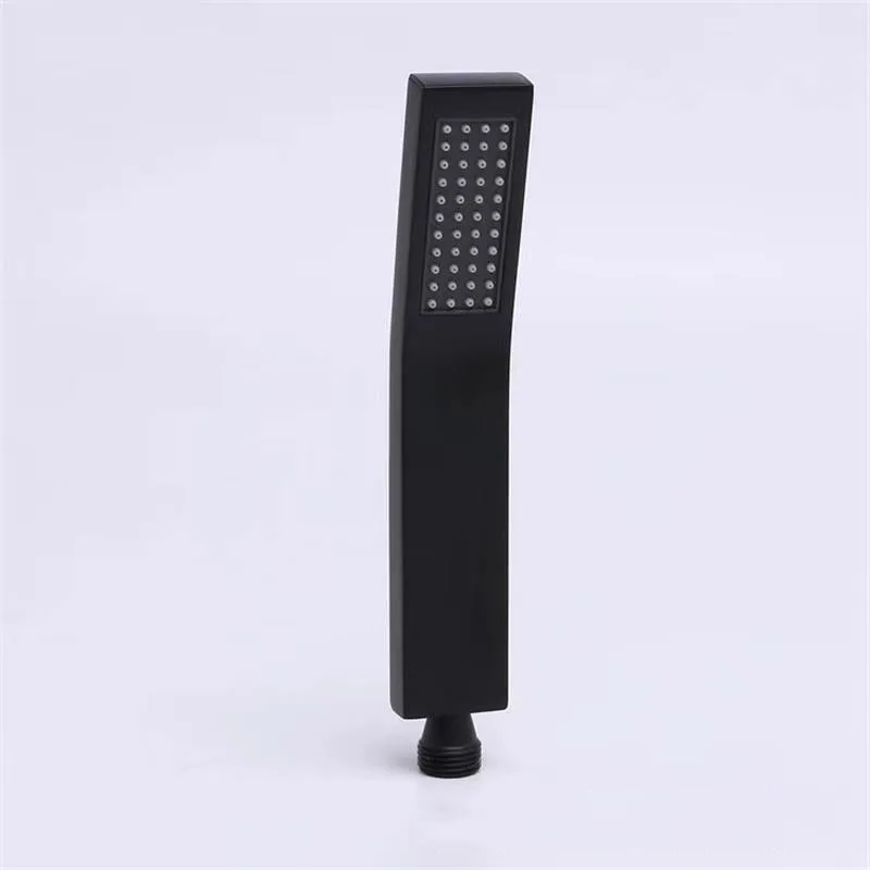 304 Stainless Steel Rectangular Cylindrical Hand-Held Shower Head Spray Device for Home Bathroom