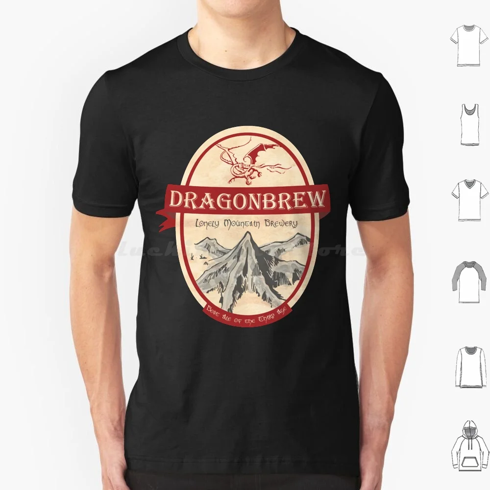 Erebor Dragonbrew T Shirt 6Xl Cotton Cool Tee Fantasy Ale End Beer Bilbo Dragon Drink Dwarf Elf Elves Geek Goblin Nerd Orc Pint