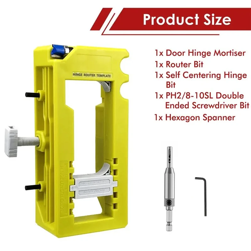 Imagem -05 - Modelo de Dobradiça para Porta Dobradiça Router Inserções Removíveis Incluídas Gabinete Dobradiça Jig Ajuste Estável para 35in Comprimento