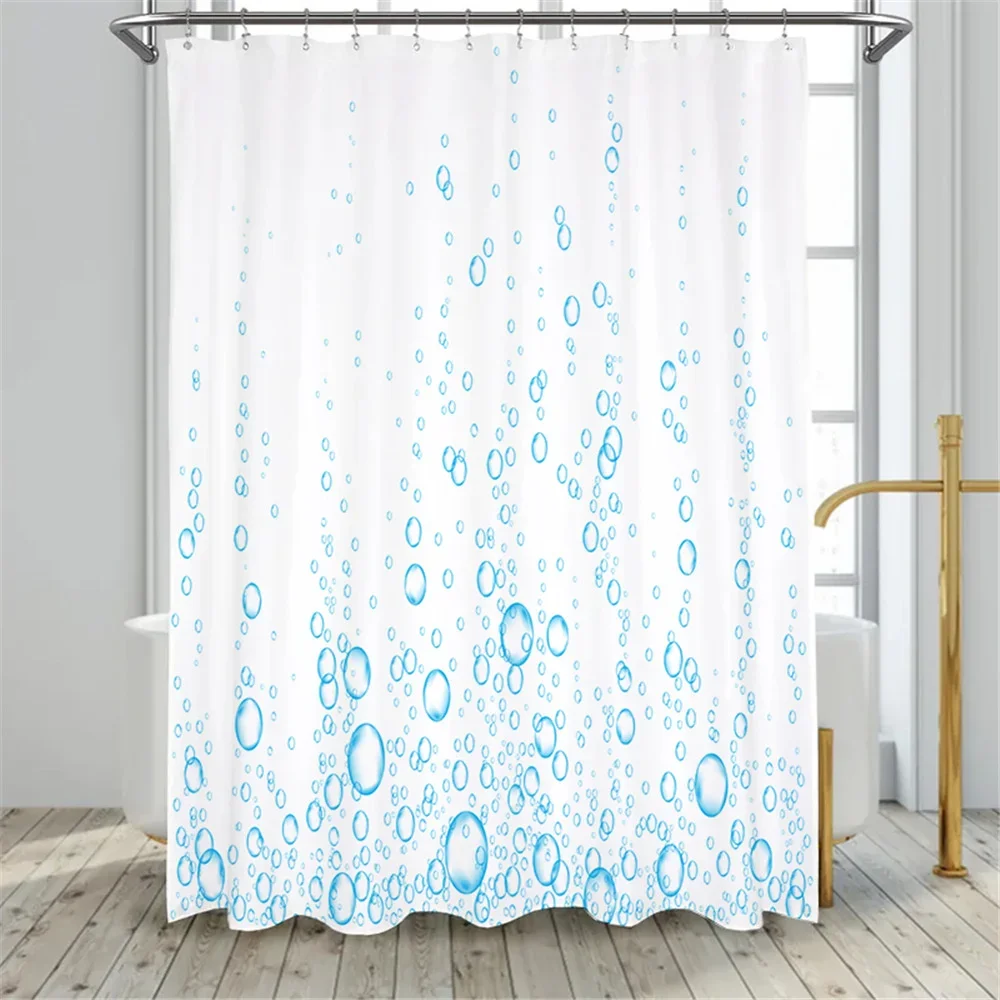 Ocean Sea Dolphin Fish Shower Curtain 3D Beach Scenery Bath Curtain Waterproof Polyester Cloth Sea Ocean Bathroom Home Decor