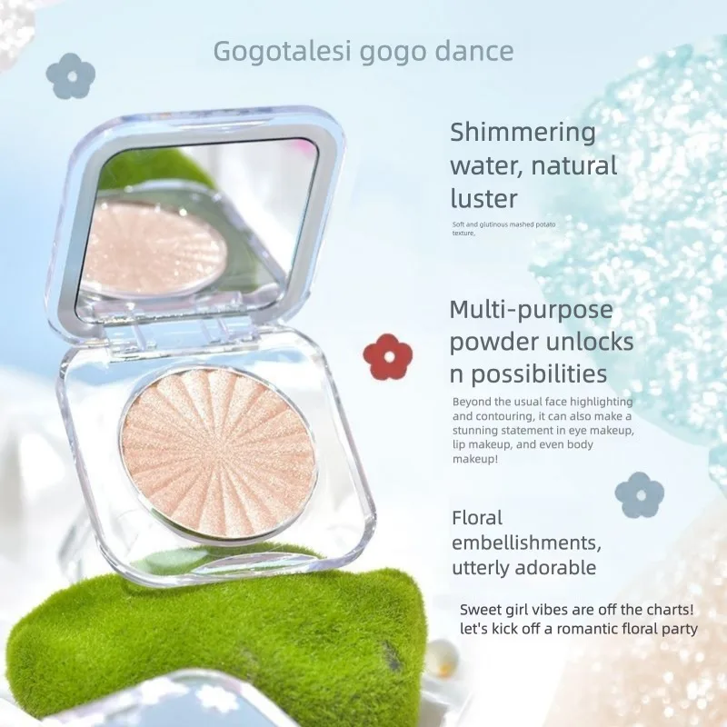 GOGO TALES ゴーゴーダンス シングルカラー フラッシング ファイングリッターパウダー マッシュポテト ポラライズド ハイライター ブライトニング フェイス