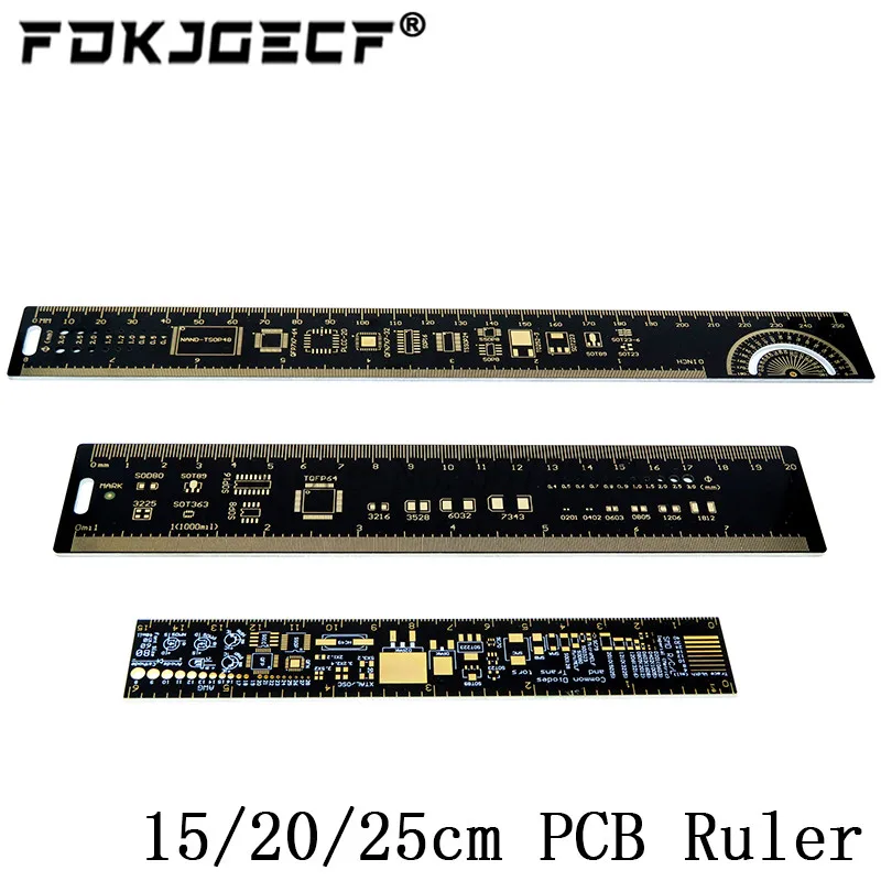 3 Type 15cm 20cm 25cm PCB Ruler Multi-functional Measuring Tool Resistor Capacitor Chip IC SMD Diode Transistor