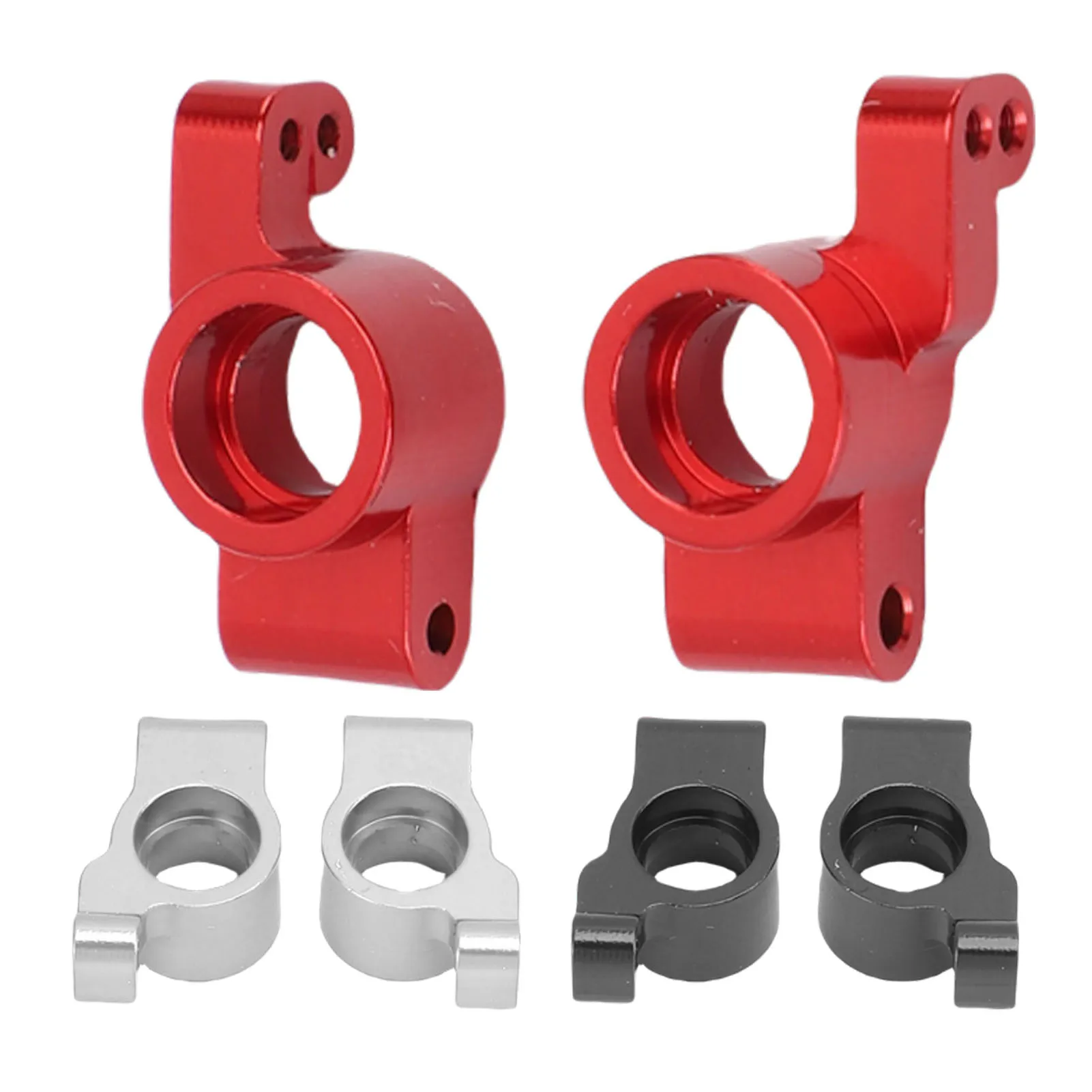 1/24スケールRCカー用リアステアリングカップ 合金素材 ステアリング交換部品 左右セット RCカーリアステアリングカップ