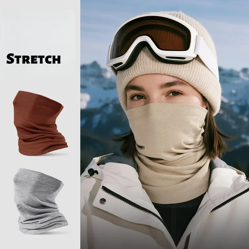 

Bike Face Mask Neck Warmer Men Women Winter Skiing Windproof Warmth-Retaining Fleece Hat Neck Face Protector Neck Headscarf