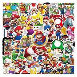 Super Mario Bros Stickers Kawaii Luigi Yoshi Skateboard Bicycle Guitar Laptop Waterproof Stiker Anime Stickers Graffiti