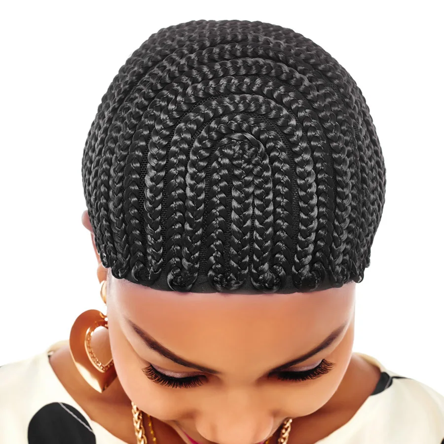 

Leeons Wholesale Adjustable Weaving Braided Wig Cap Elastic Cornrow Wig Cap for Black Women Making Wigs