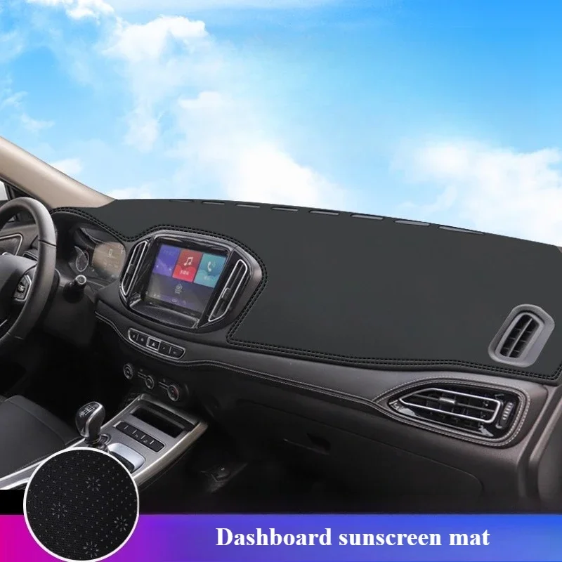 For Chery Tiggo 7 2016-2024 Center Console Light Protection Mat Modified Supplies Dashboard Sunscreen Mat Car Front Desk Paving