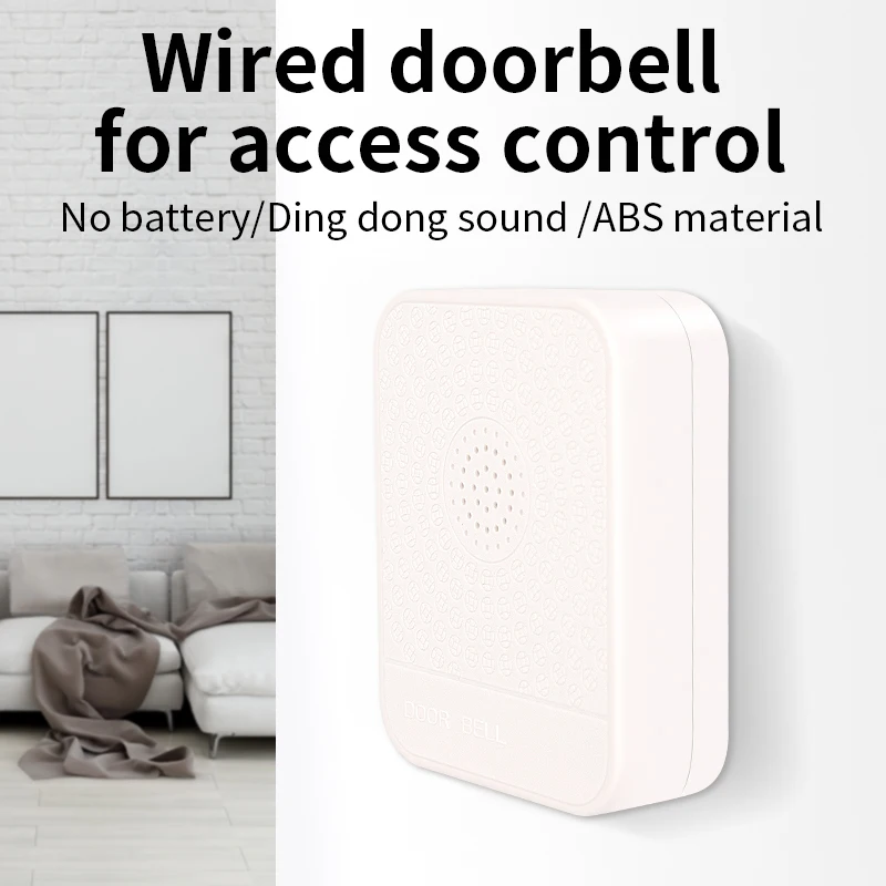 Electronic wire cable doorbell 4 wire access  Control special Ding dong dry battery or 12V two doorbell