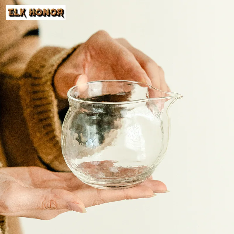 325ml Retro High Borosilicate Glass Tea Pitcher Heat-resistant Fair Cup Cha Hai Coffee Tea Divider Justice Cup Drinkware Supplie