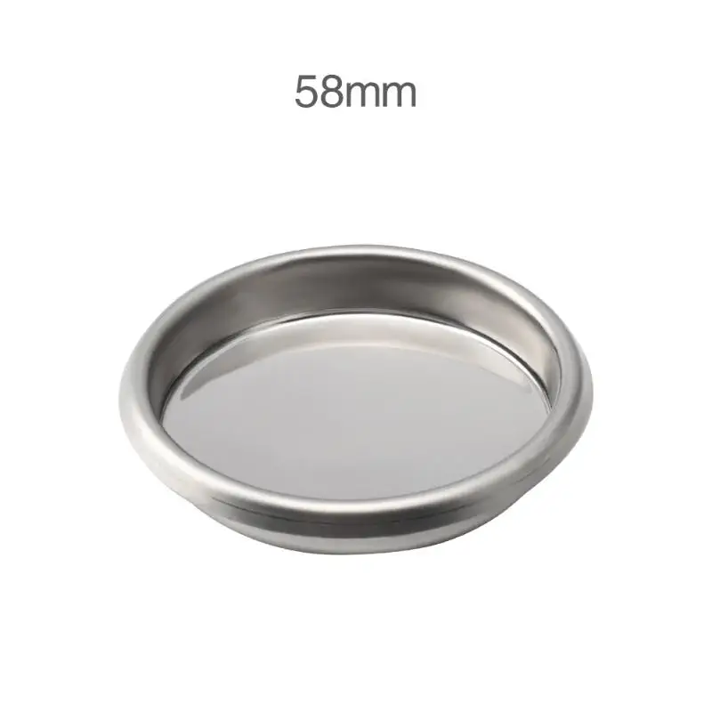 Stainless Steel Coffee Blind Filter Bowl 51/54/58mm Non-Pressurized Filter Cup for Backwashing in Semi-Automatic Coffee Machines