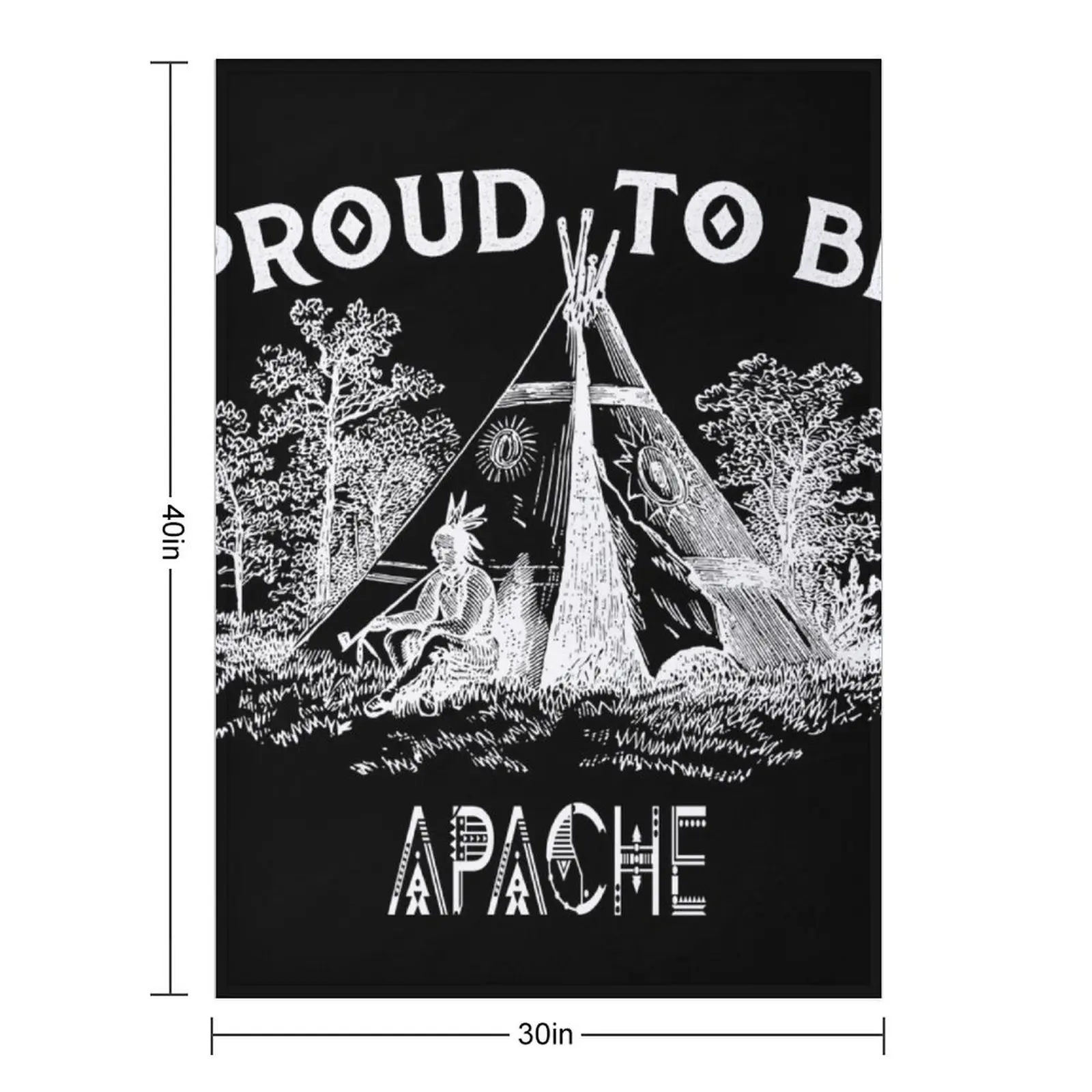 Proud To Be Apache Throw Blanket Plaid on the sofa Softest Sofas Hairy Cute Nap Blankets