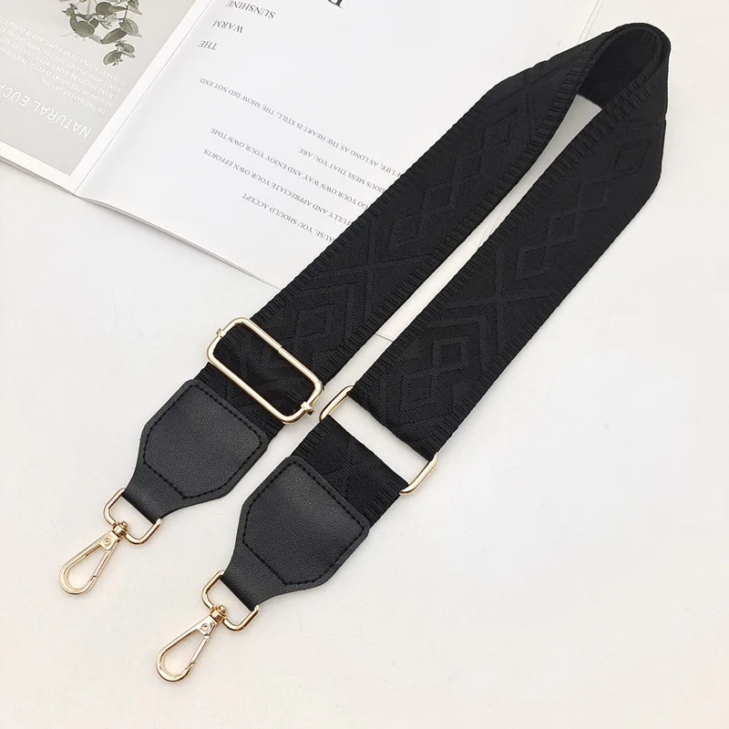 IGNICASE New Rhombus Wide Shoulder Strap Adjustable Solid Color Versatile Webbing Accessories Women's Bag Replacement Belt
