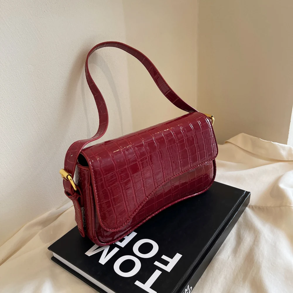 

PU Leather Women Shoulder Bag Solid Color Small Underarm Bags Flap Crossbody Bags for Female Fashion Satchel Bag Hobos Handbag