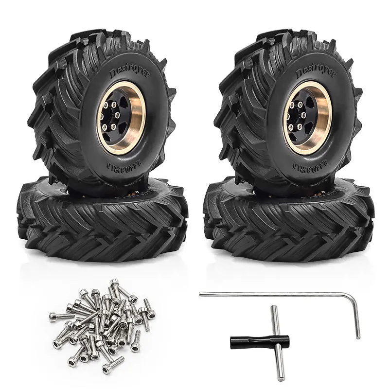 

1/18TRX4M SCX24 FMS Ascent-18 1,0-дюймовая ступица колеса, латунная ступица колеса