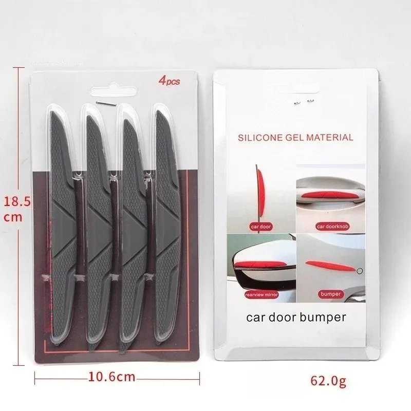 

Силиконовая защита двери автомобиля-14,8X1,6 см, противоударная планка для края/зеркала, самоклеящаяся полоса, 4 шт., красивая