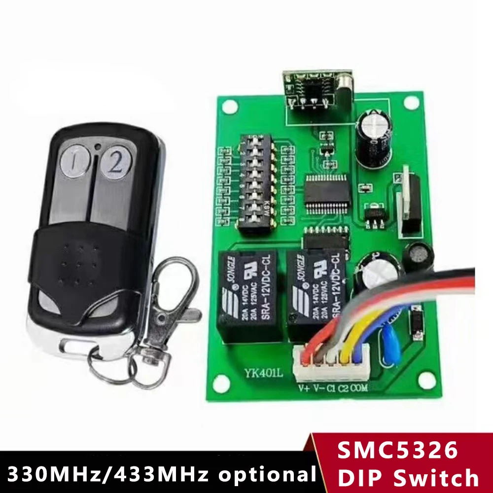 

SMC5326P-3 DIP Code Remote Control, 433MHZ,330MHZ, Suitable for Garage Doors in Singapore and Malaysia