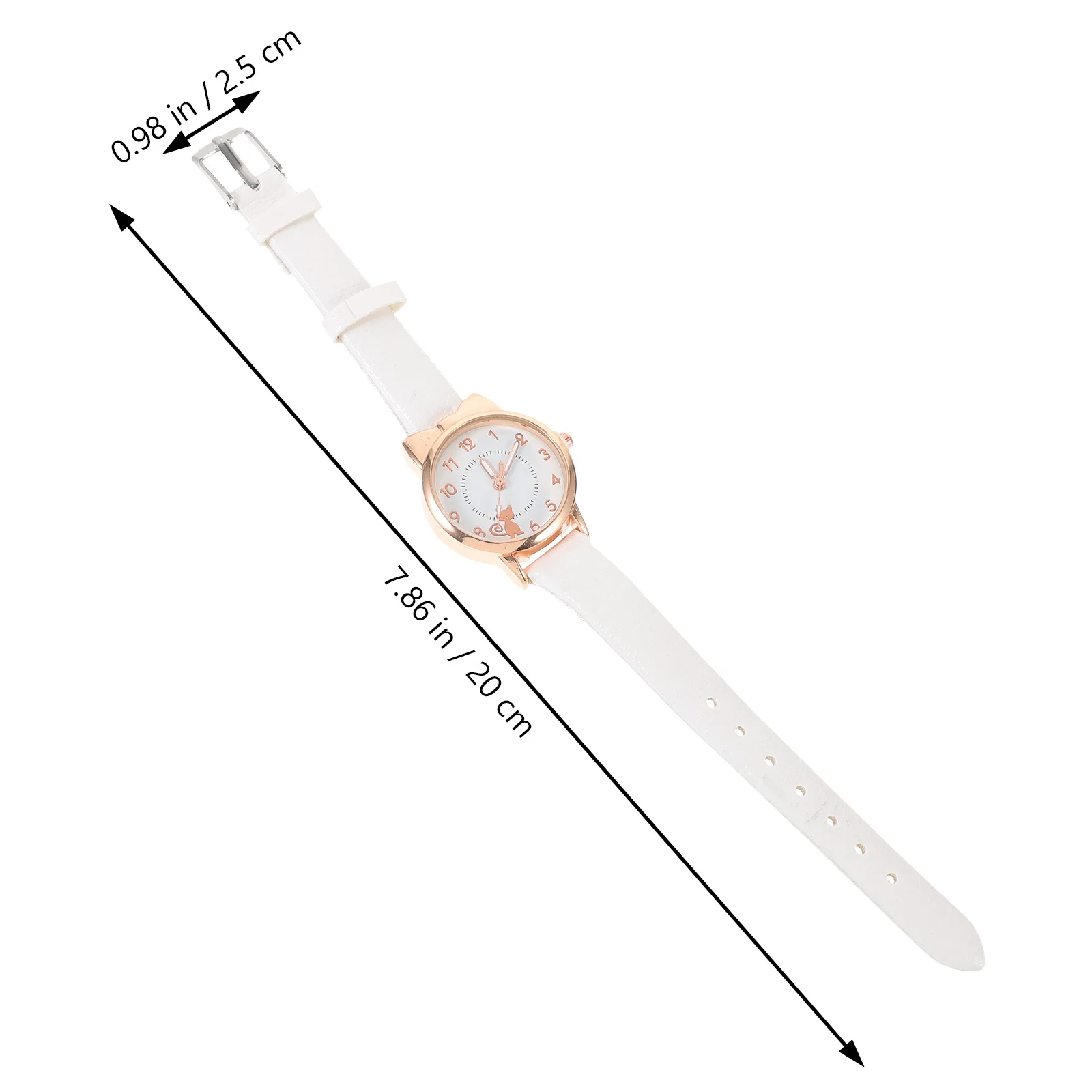 Luminous Quartz Watch for Girls Adjustable Strap Unique Luminous Hands Perfect Match with Clothes Ideal Gift Lovely Kids Watch