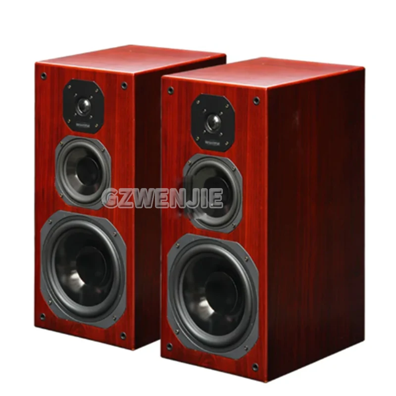 

8 Inch 100W Bookshelf Speaker Three-Way Speakers Wooden Monitor Speakers Wooden Passive Fever Hifi Speakers 40~20KHZ A Pair