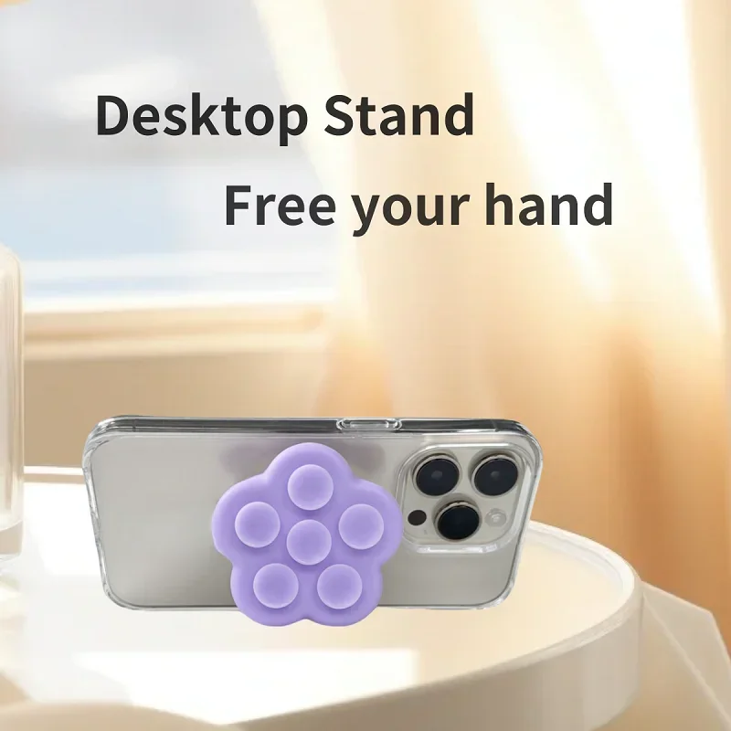 Blume Saugnapf Silikon Klebrige Telefon Griff Ständer für P-socket Top Griptok Halter Telefon Faltbare Ständer Finger Ring halterung