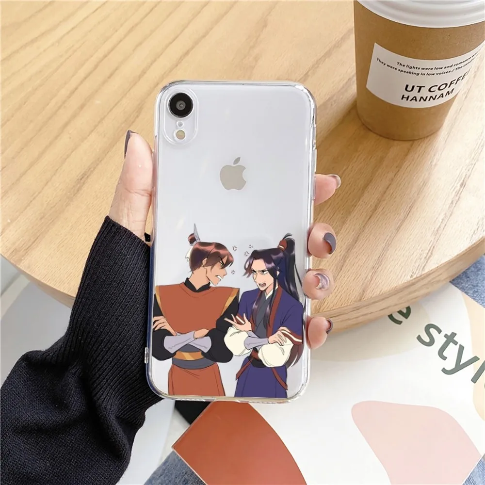 Chinese Style Tian Guan Ci Fu Phone Case For Iphone 15 11 13 14 Pro Max 7 8 Plus X Xr Xs Max Se2020 12mini Transparent Cover