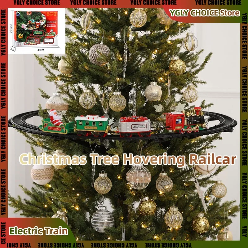 Christmas Train Set with Lights Sounds Railway Tracks Sets Locomotive Engine fo Christmas Tree Electronic Toys Gift for Kids