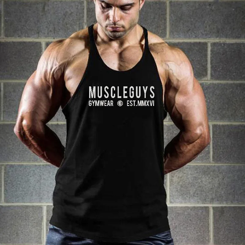 Men's Moisture Wicking Running Vests Lightweight Sleeveless Racerback Athletic Tank Tops For Jogging Gym Exercise Training