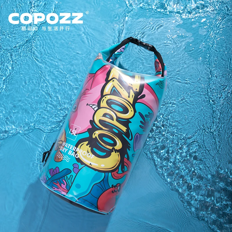 

COPOZZ Dry Wet 15L Swimming Bag Waterproof Beach Large Capacity Sports Men Women Portable Rafting Swimming Adult Travel Bag