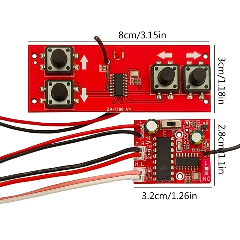 4-channel 2.4G Remote Control Receiver Module Kit Circuit Board For RC Model Car Whosale&Dropship