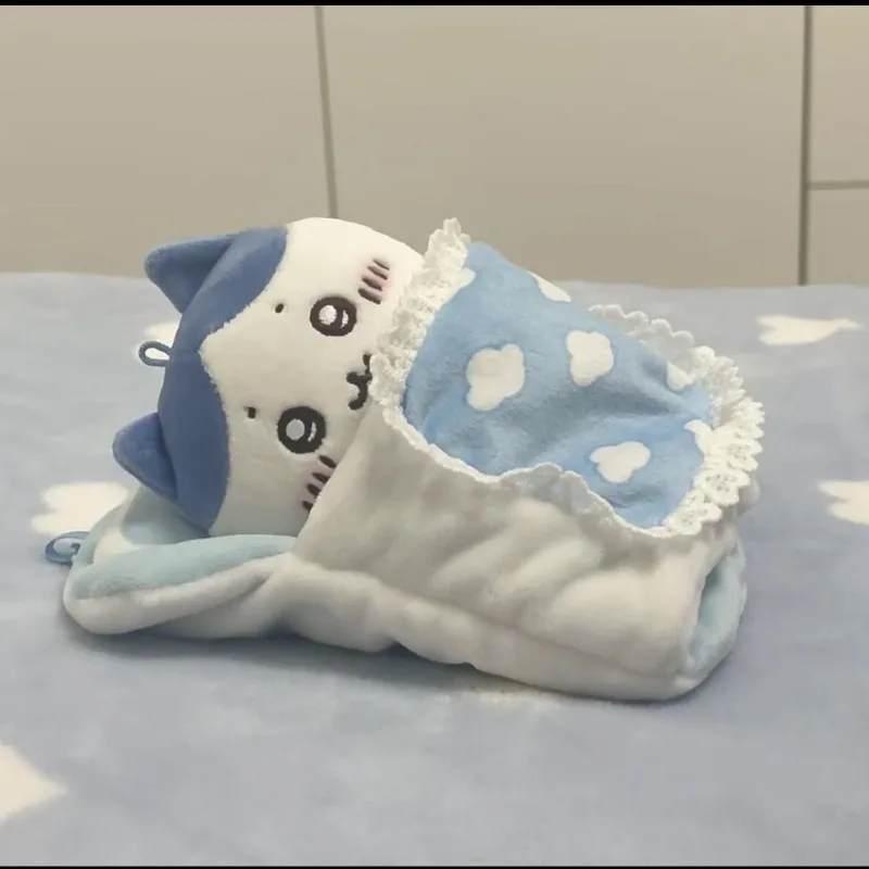 Kawaii Chiikawa Sleeping Bag Doll Clothes Plush Doll Bed Doll Bags Keychains Bag Charms Collection Set Birthday Gift for Kids