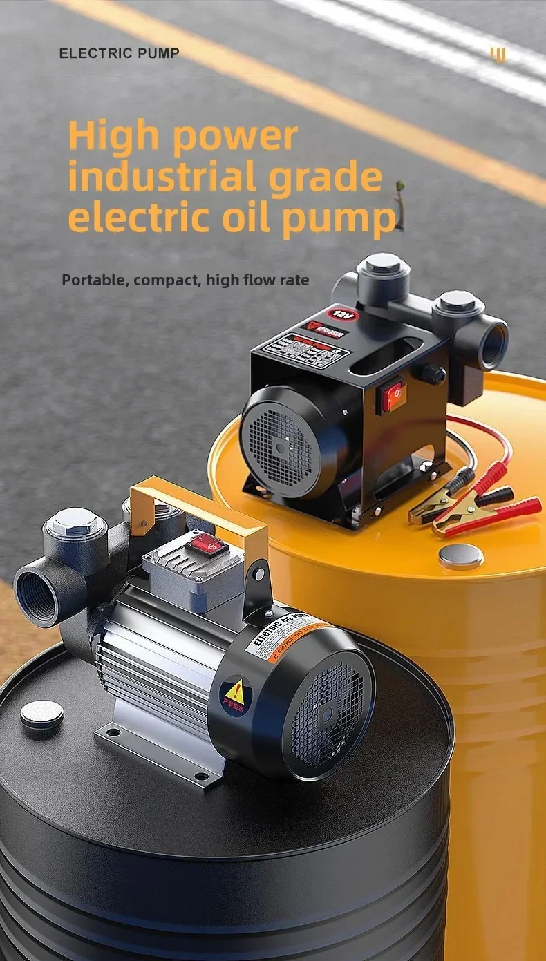 

Durable Electric Oil Pump 220v12v24v High Power 550w Refueling Machine Self-priming Large Flow Oil Pump