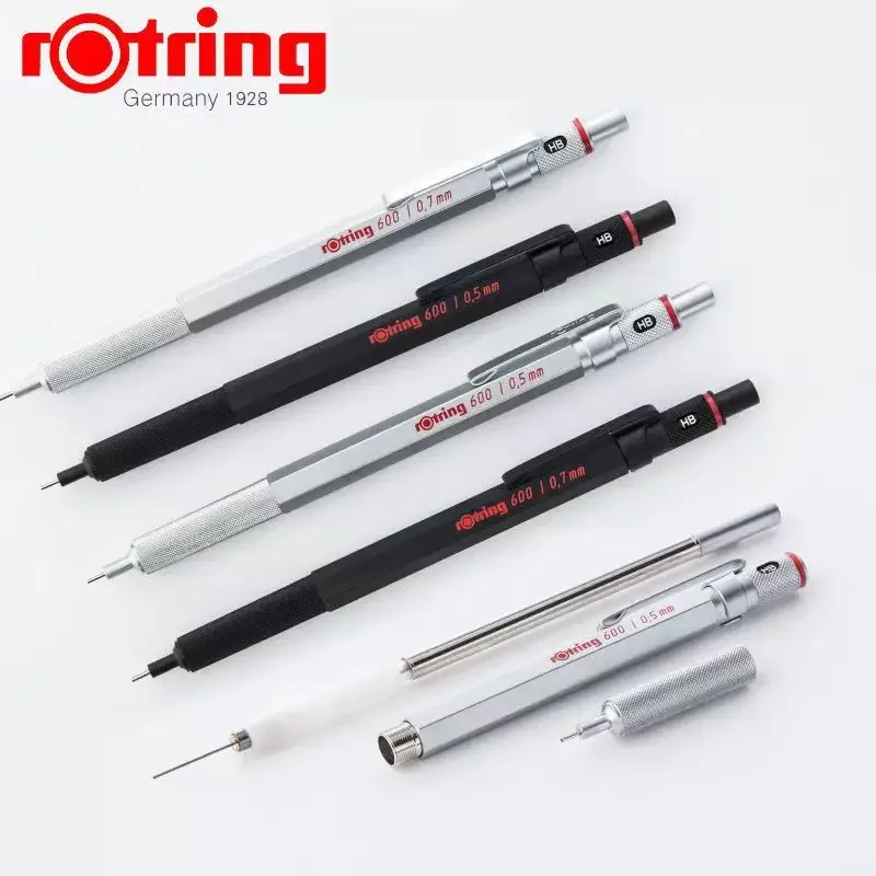 1 st rotring 600 automatische potlood 0.5/0 volledig metalen penhouder professionele schilderen potloodschets ontwerp tekening voor studenten