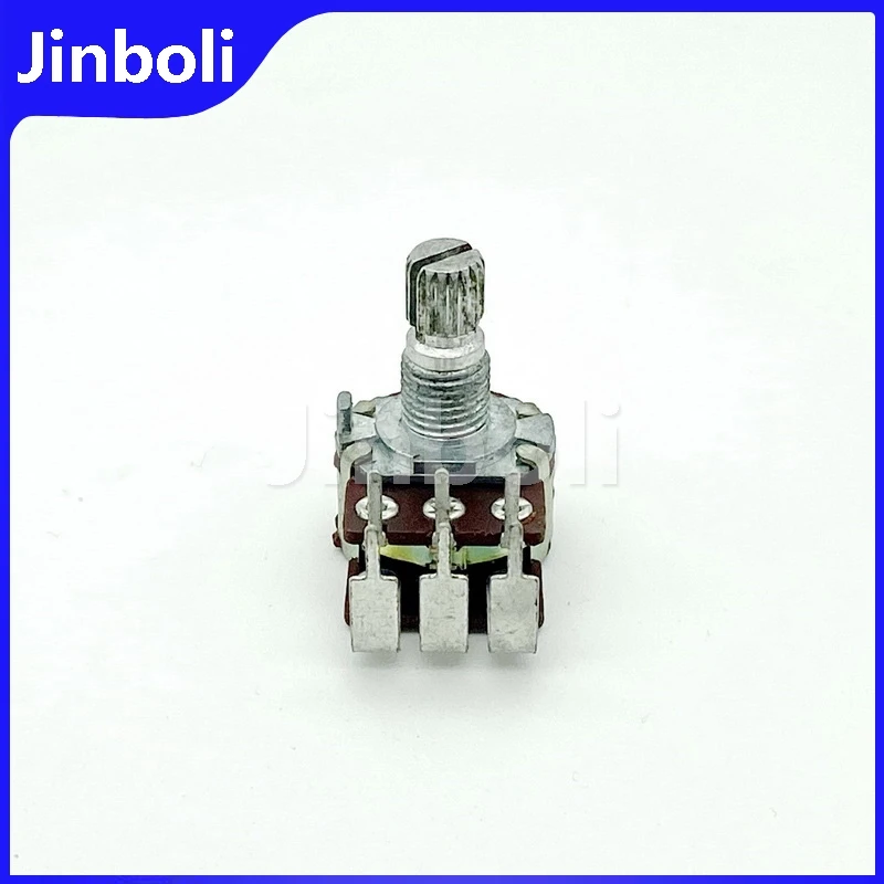 2PCS 16 Type A20K Double 6Pins Inner Bent Leg Speaker Amplifier Audio Volume Potentiometer A203 Handle Length 15mm
