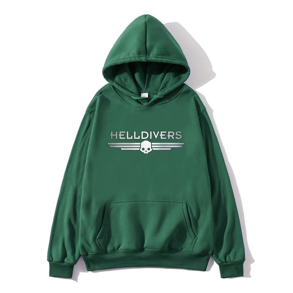 Helldivers Hoodie for Autumn/Winter Fashion Sweatshirt Long-sleeved Fleece Cartoon Clothing Ropa Hombre with Hooded Casual Hoody