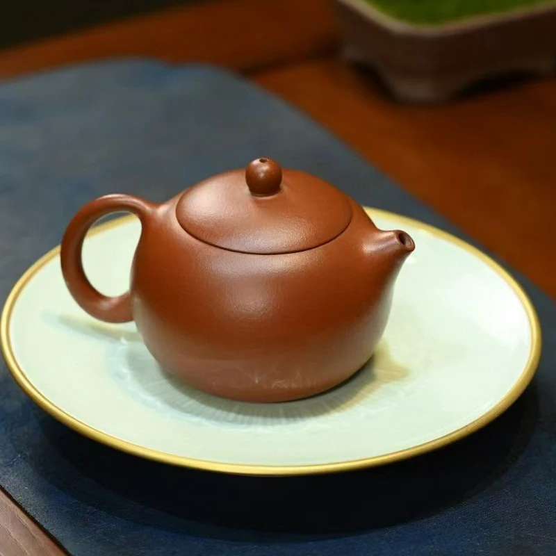 Handmade Chinese Yixing Teapot, Pure Hand, Colorful Mud Painted, Plum Fragrant, Xi Shi Pot, Purple Clay,